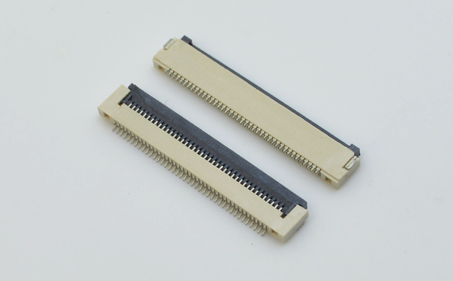 工厂销售FPC/FFC软排线连接器0.5-18P 0.5间距 H1.5厚 翻盖式下接,91色蝌蚪