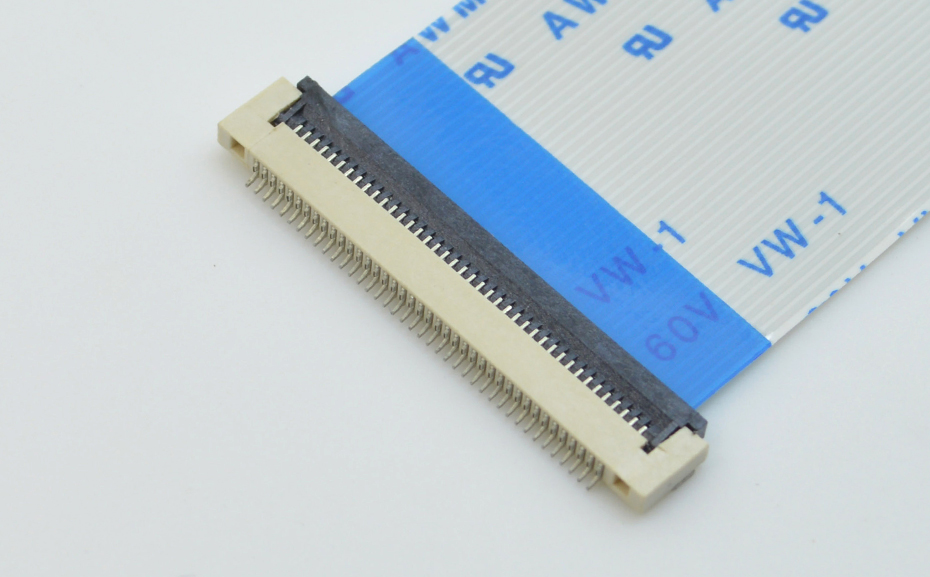 工厂销售FPC/FFC软排线连接器0.5-18P 0.5间距 H1.5厚 翻盖式下接,91色蝌蚪