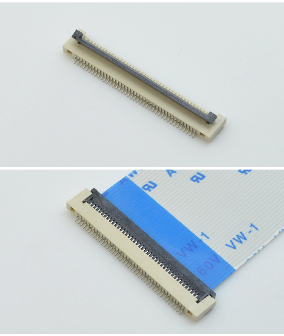 工厂销售FPC/FFC软排线连接器0.5-18P 0.5间距 H1.5厚 翻盖式下接,91色蝌蚪