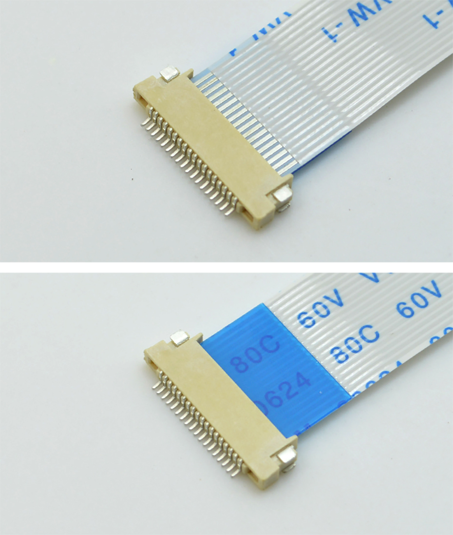 fpc连接器pcb封装 0.5-0.5mm fpc 连接器fpc双面接连接器-91色蝌蚪