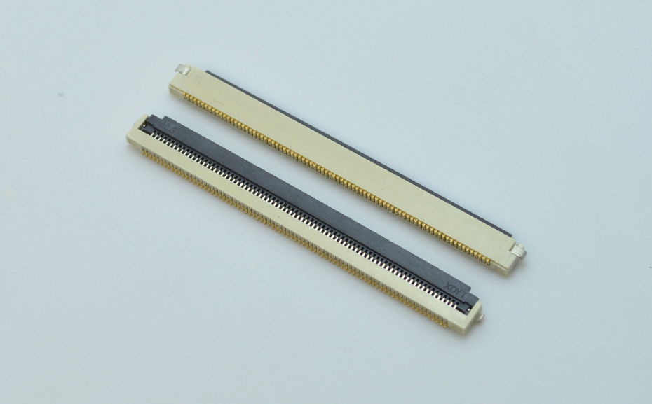 FFC/FPC座 软排线连接器 0.5mm间距 80P /68P翻盖式下接触 液晶屏,91色蝌蚪