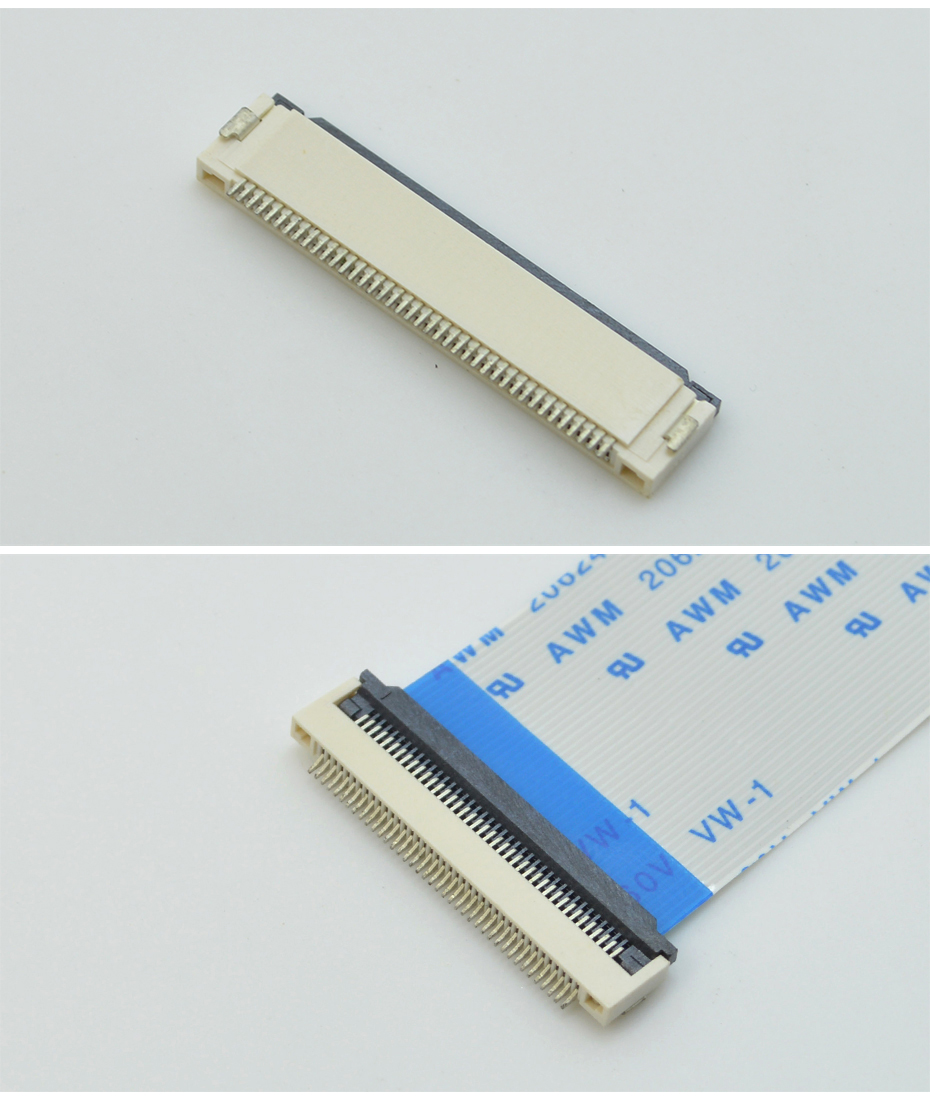 fpc软板连接器-fpc连接器 0.5mm翻盖fpc连接器-91色蝌蚪