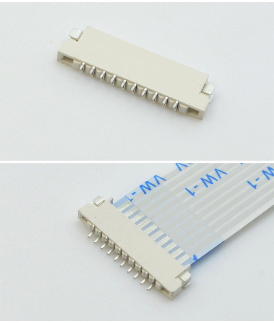 FPC/FFC插座1.0双面接触连接器4/5/6/8/10/16/18/20/22/24/26/34P,91色蝌蚪