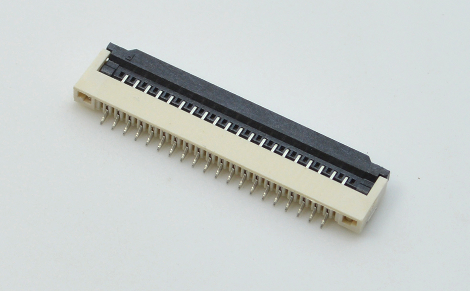 FPC/FFC连接器 0.5mm-20P/21/22/23/24P/25/26/28/30PIN 翻盖下接,91色蝌蚪