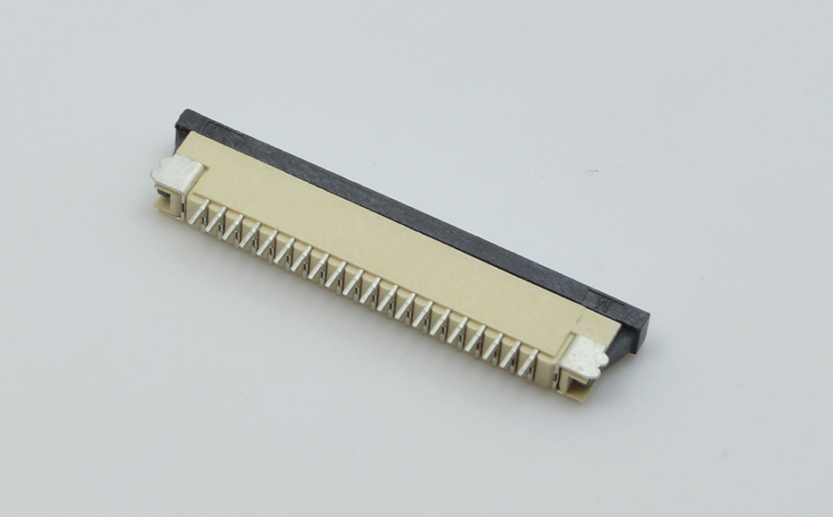 FPC/FFC连接器 0.5MM间距前插后翻 软排线座翻盖上接50P,91色蝌蚪