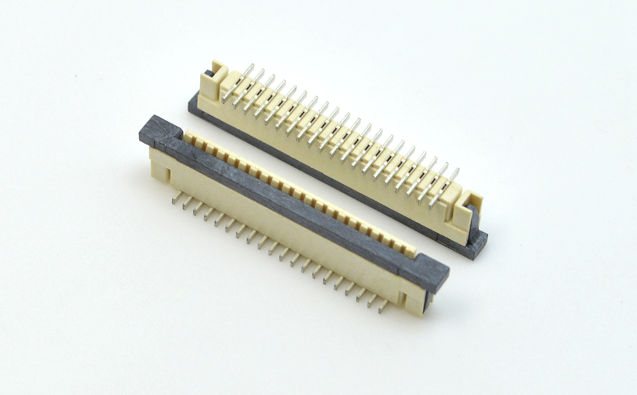 接插件FFC/小蝌蚪视频在线观看 1.0MM 8P 一字脚 立贴带锁 扁平电缆连接器,91色蝌蚪