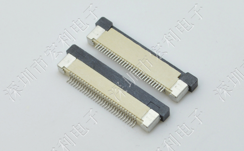 FFC/小蝌蚪视频在线观看 软排线插座 0.5mm间距-45P 下接拉锁 45Pin 抽屉式