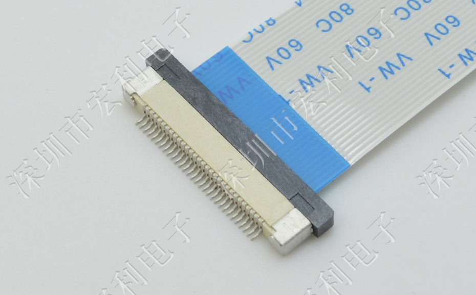 FFC/小蝌蚪视频在线观看 软排线插座 0.5mm间距-45P 下接拉锁 45Pin 抽屉式