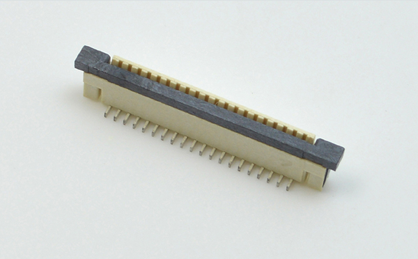接插件FFC/小蝌蚪视频在线观看 1.0MM 28P 一字脚 立贴带锁 扁平电缆连接器