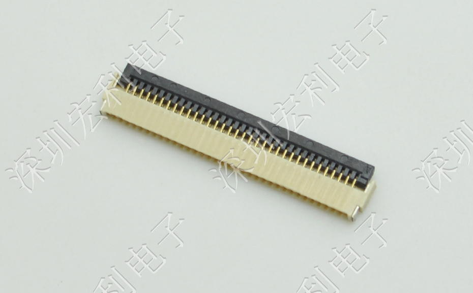 小蝌蚪视频在线观看 软排线扁平电缆插座 间距0.5mm 40P H1.0后锁式卧贴片