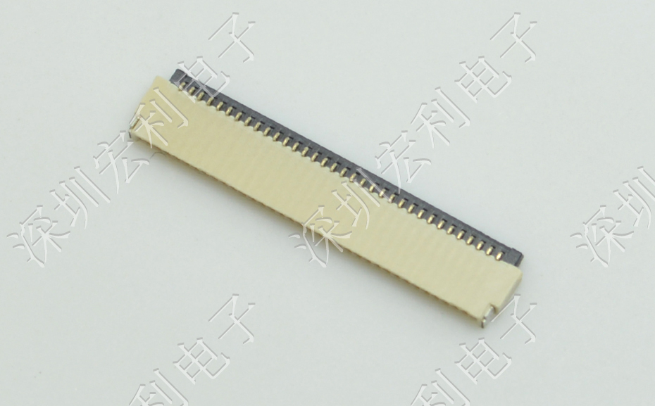 小蝌蚪视频在线观看 软排线扁平电缆插座 间距0.5mm 40P H1.0后锁式卧贴片