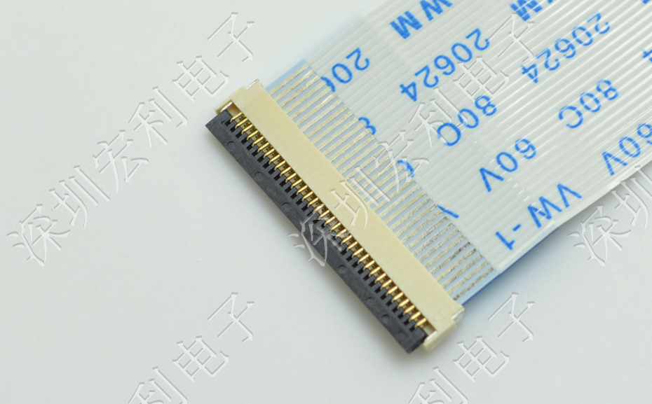 小蝌蚪视频在线观看 软排线扁平电缆插座 间距0.5mm 40P H1.0后锁式卧贴片