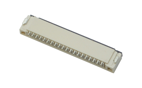 FPC插座FFC连接器 软排线插座1.0间距H2.0 4-30P卧贴翻盖式掀盖式,91色蝌蚪