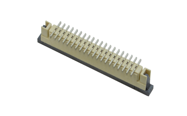 fpc连接器产品规格图-fpc连接器1.0间距fpc连接器 立式-91色蝌蚪