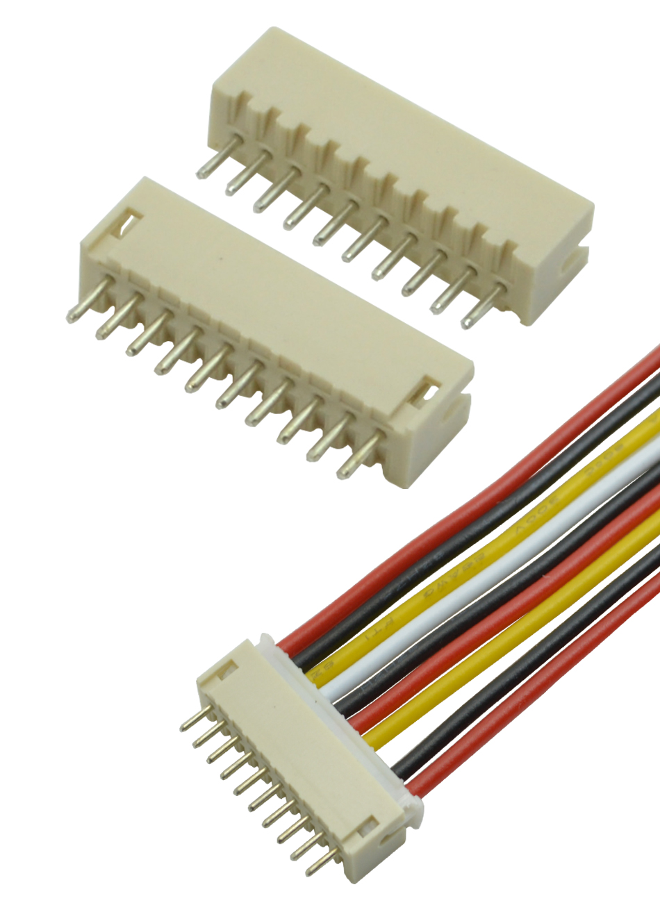 ZH1.5mm 6P 单排连接器1.5mm间距 6芯接插件 直针,91色蝌蚪