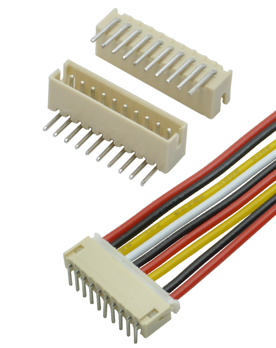 仿 替代JST连接器,B9B-ZR-SM4-TF(LF)(SN)间距1.5-9p立贴弯脚,91色蝌蚪