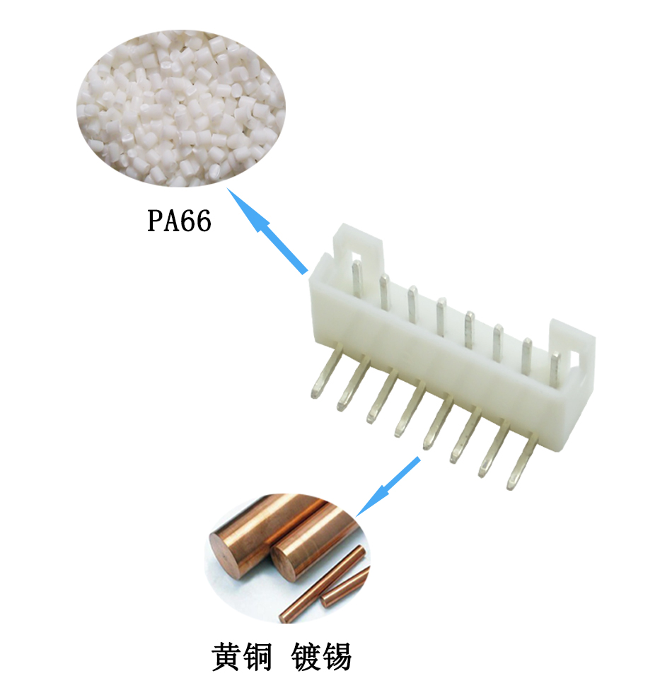 PH2.0-12P弯针插座弯脚座弯针座2.0MM间距接插件连接器,91色蝌蚪