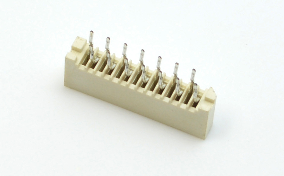 FPC/FFC连接器 1.0mm间距 单面接直插针 4P-30P 无锁插件式连接器,91色蝌蚪