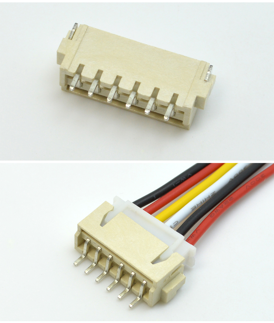 TJC3 XH2.5-5P卧贴针座PCB板SMT插座 连接器2.5mm-5P表面贴片座,91色蝌蚪
